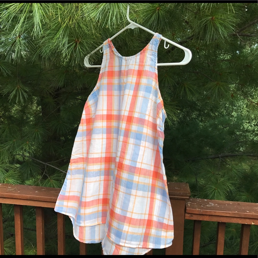 Adorable Plaid A-line tank top!