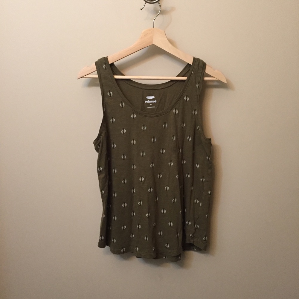 Relaxed Fit Olive Tank Top