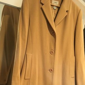 TAN LLBEAN LONG LENGTH COAT