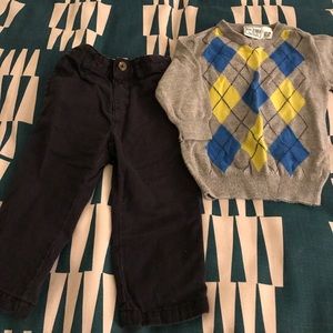 Toddler boys sweater and pants set