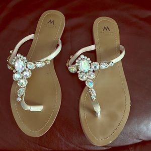 Glamorous rhinestone sandals, Women's size 8
