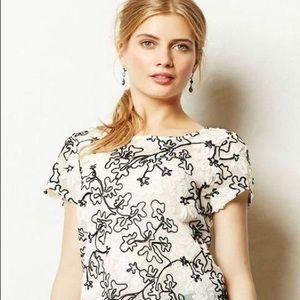 SALE ‼️ Anthropologie Embroidered Tulle Top
