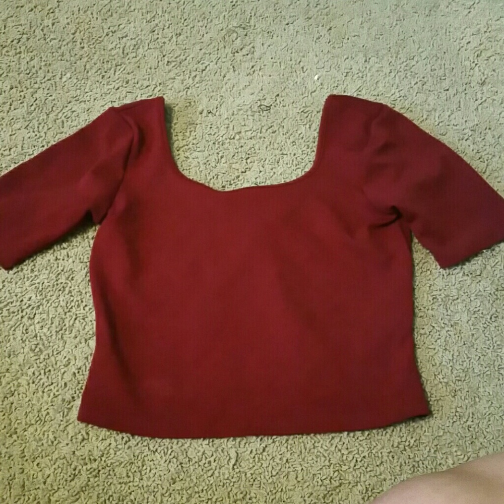 Red crop top