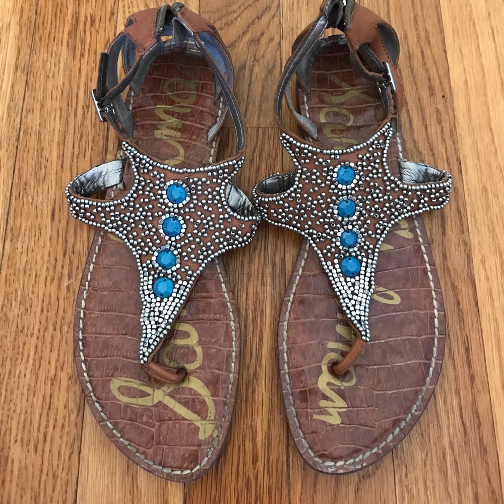 Sam Edelman beaded sandals- size 9.