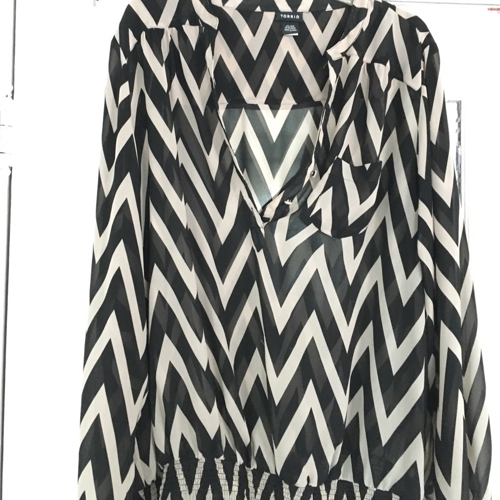 Brown and Black Torrid Top