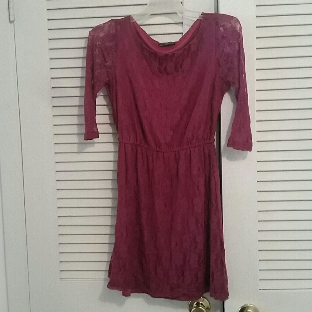 Pink lace dress