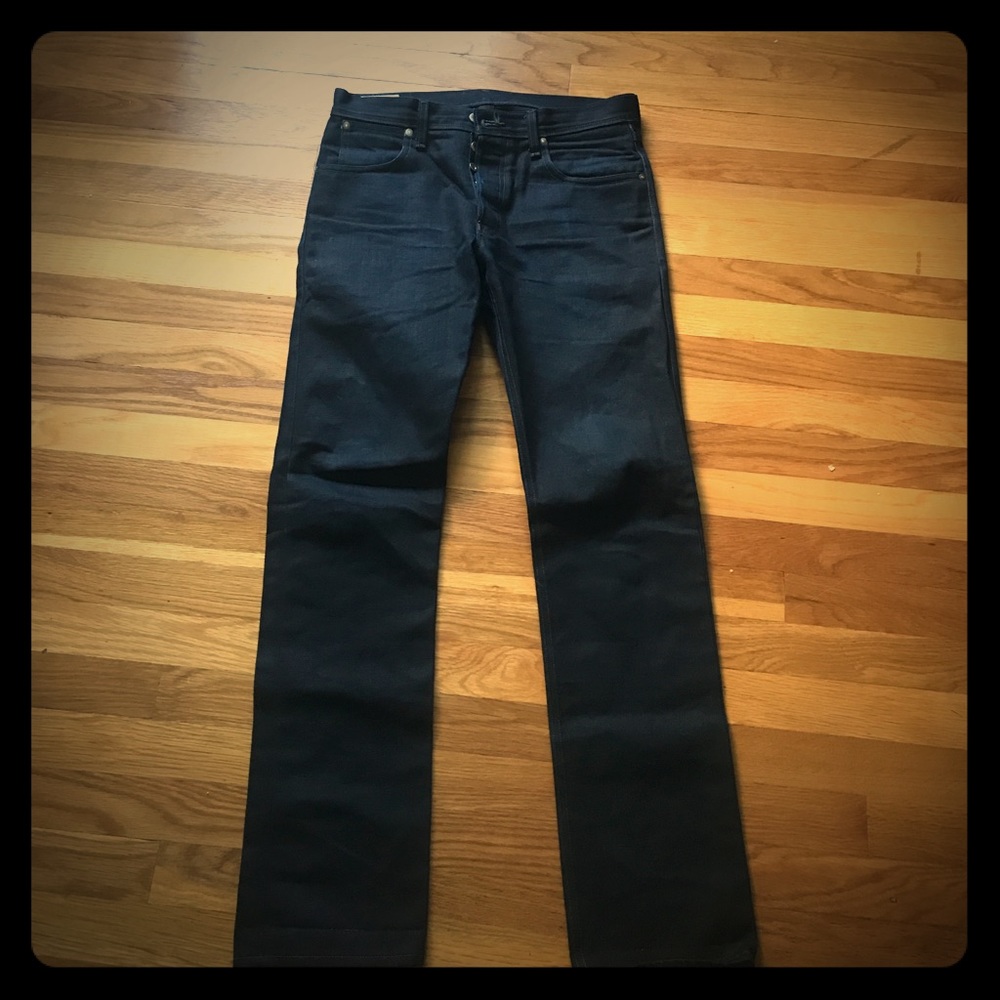 Wallace & Barnes raw denim jeans