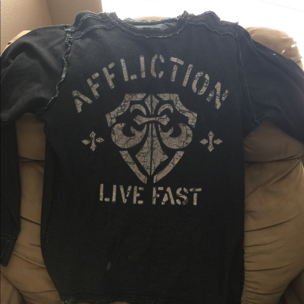 Reversible affliction sweater