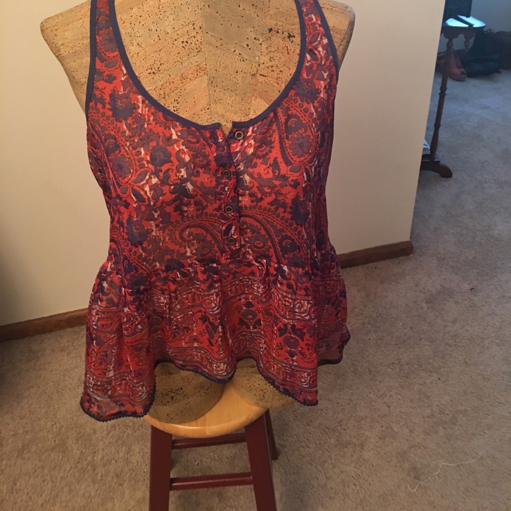 Paisley Sheer tank top