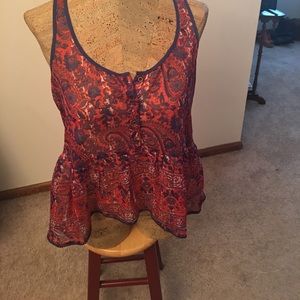 Paisley Sheer tank top
