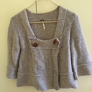 Free People one button knit cardigan sweater