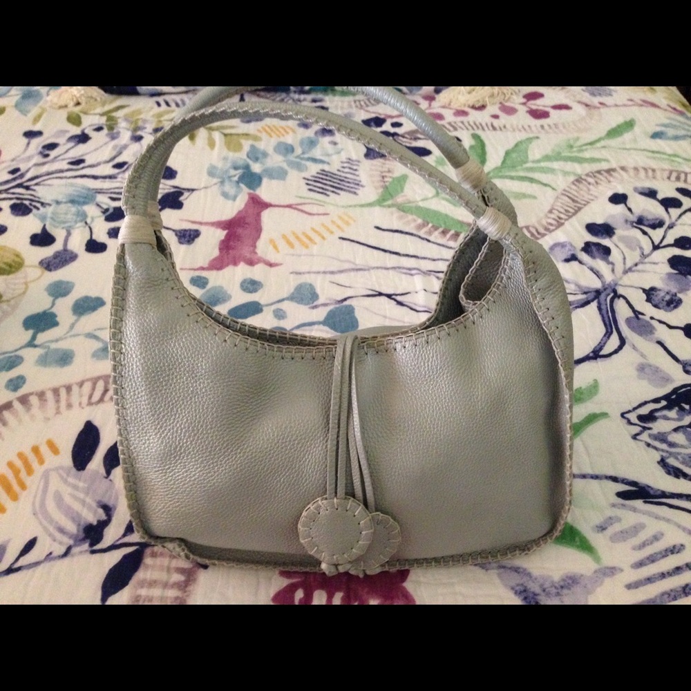 💗Carlos Falchi Fatto a Manno Leather Shoulder Bag