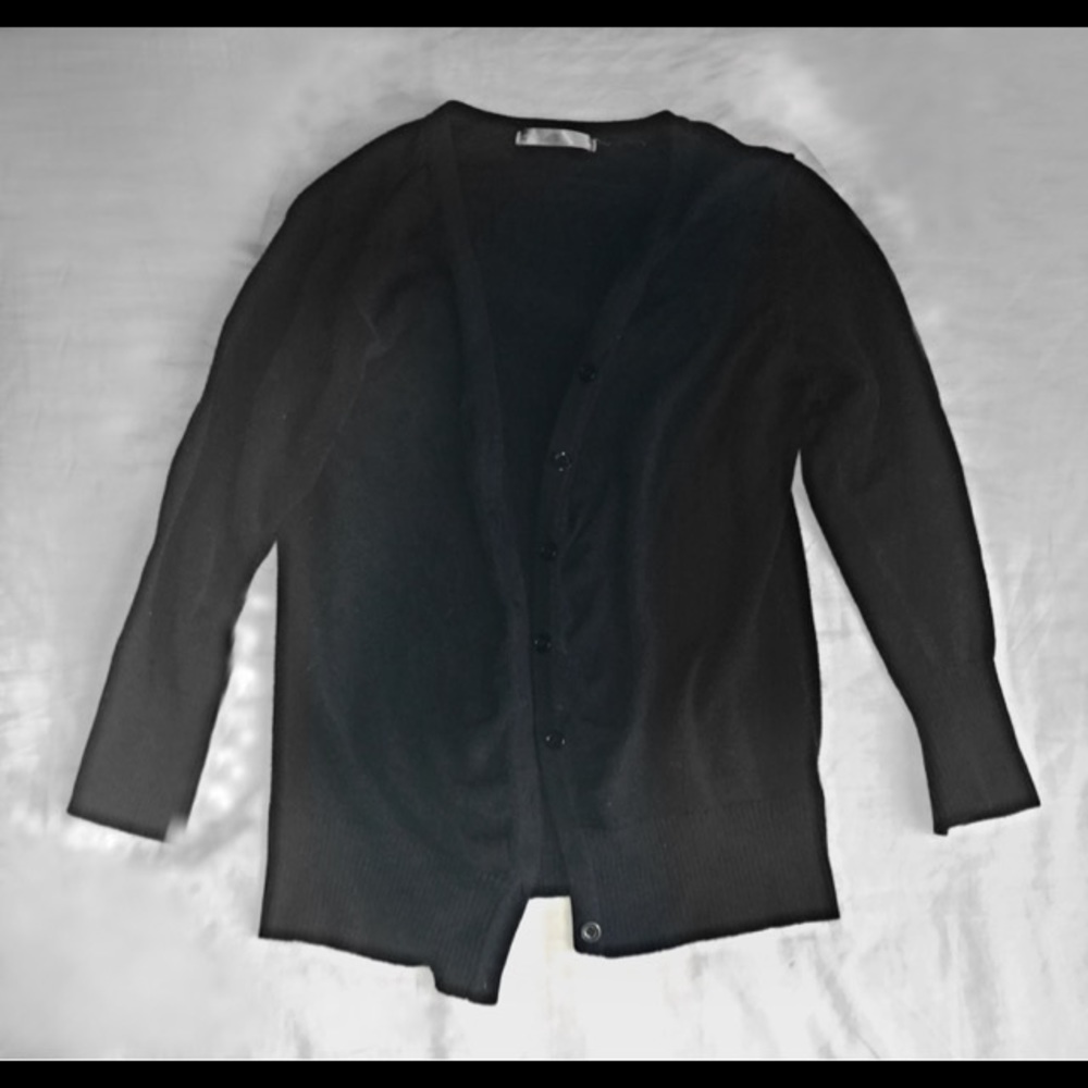 MAK Black Cardigan Sweater