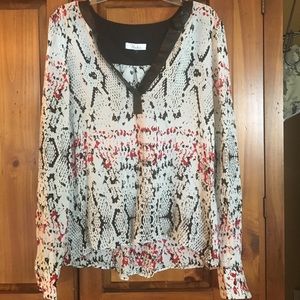 Parker sheer long sleeve shirt