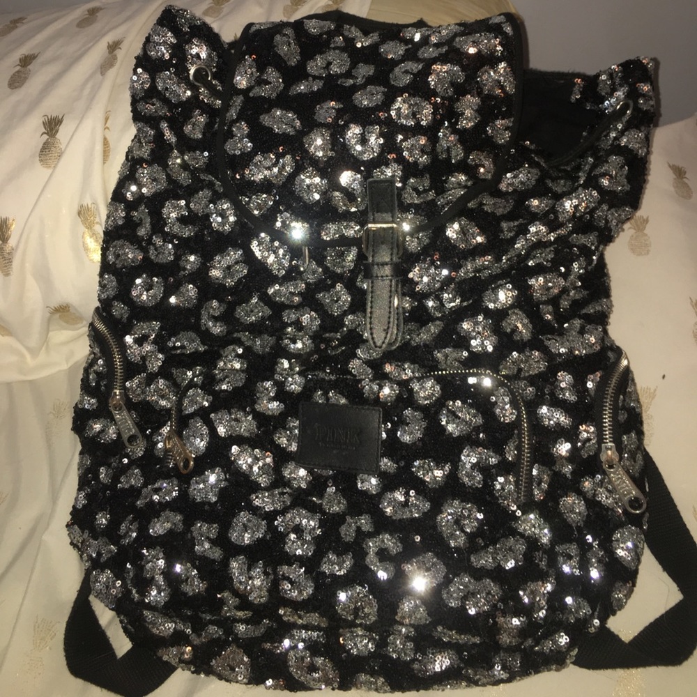 Adorable sparkly cheetah print back pack