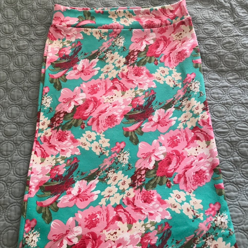 Floral midi skirt