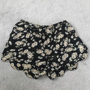 Daisy print shorts from pac sun