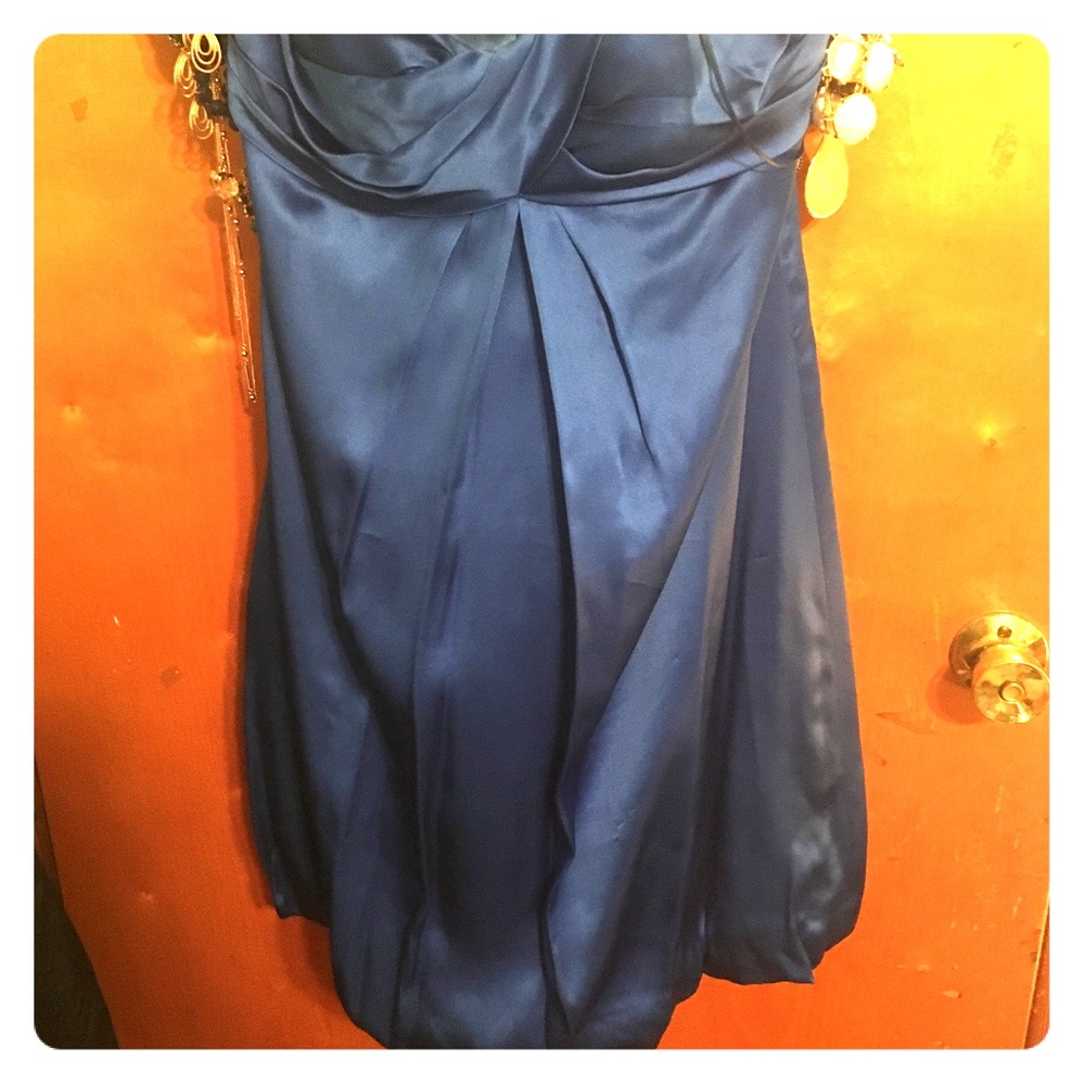 Cache strapless royal blue dress