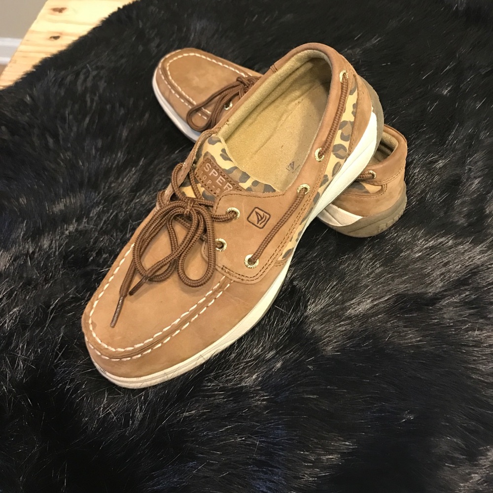 Leopard Sperry top-siders