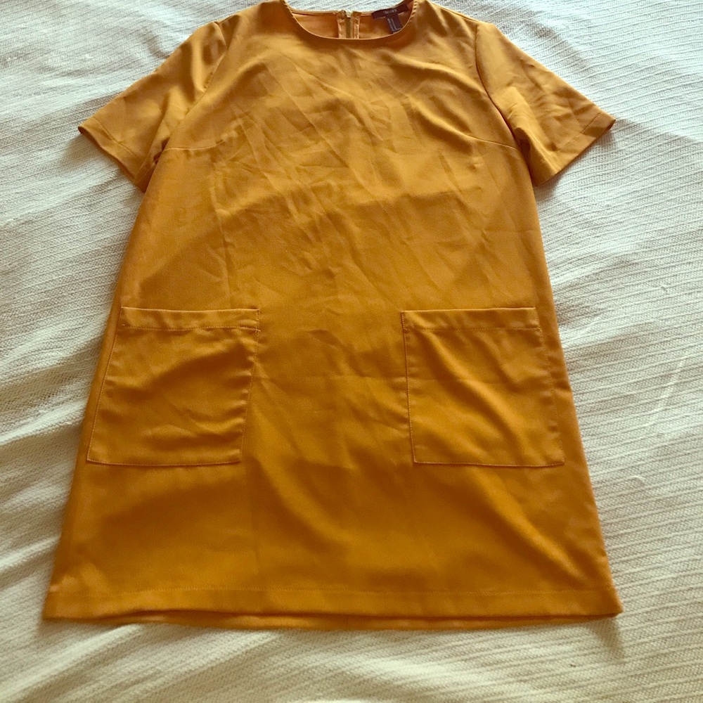 Mustard shift dress