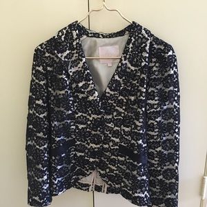 Rebecca Taylor Black lace blazer