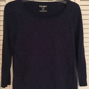 Old Navy Blue Lace Top