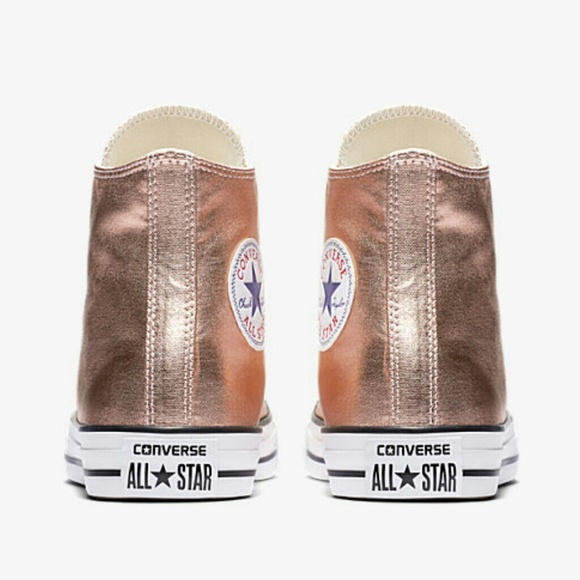 HP! NWT Converse Chuck Taylor Metallic Rose Gold - Picture 3 of 7