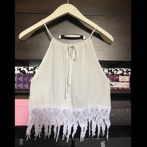 ***2 for $30 Adjustable White Feathered Top