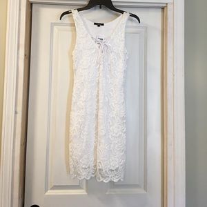Lacy white cross chest dress