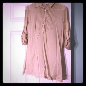 Roll tab sleeved tunic