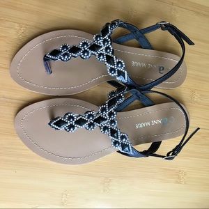 Jeweled thong sandal