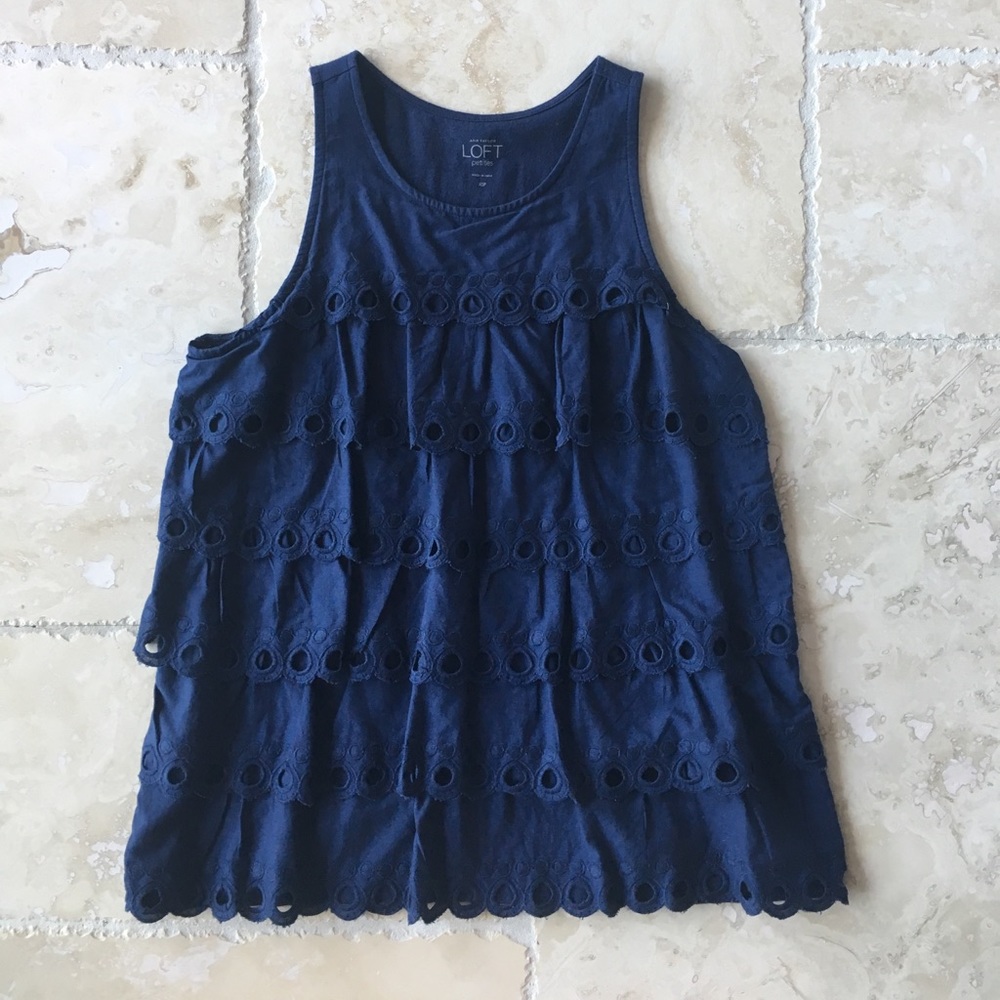 GUC Sleeveless AnnTaylor Loft Eyelet Top
