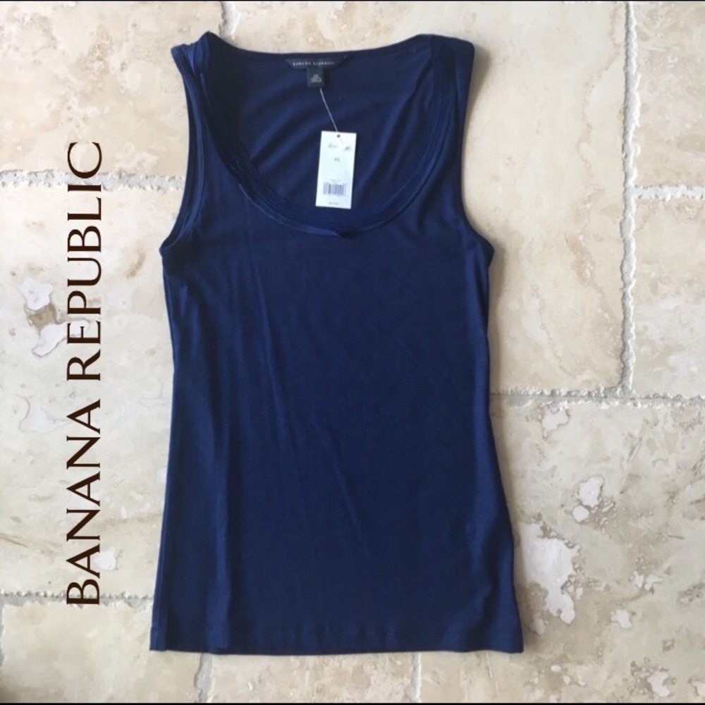 NWT Banana Republic Navy Tank/Shell XS