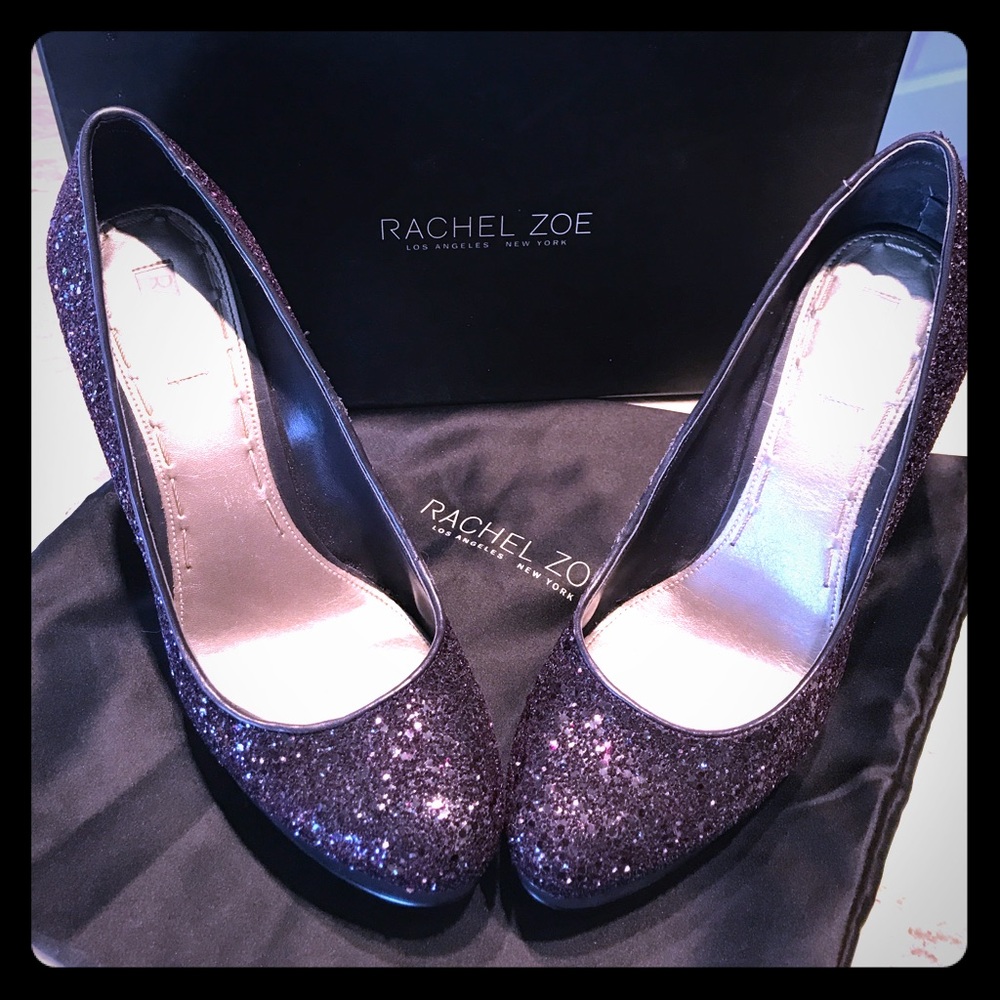 RACHEL ZOE authentic glitter heels