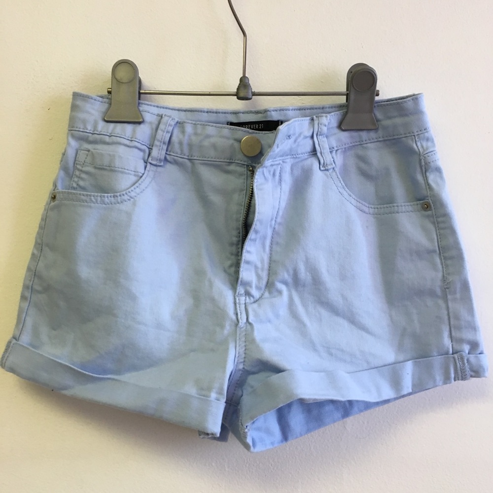 💙 high waisted pastel blue shorts 💙