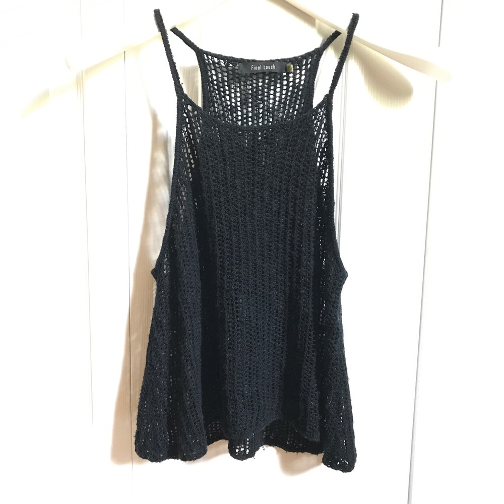 ***2 for $30 Black Racerback Knit Top