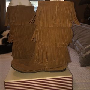 Minnetonka tassel boots