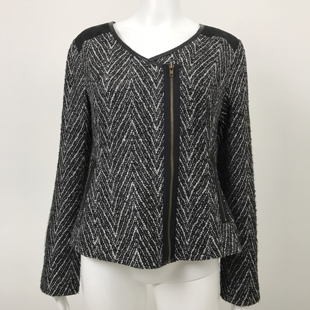Mystree Moto Style Full Zip Jacket