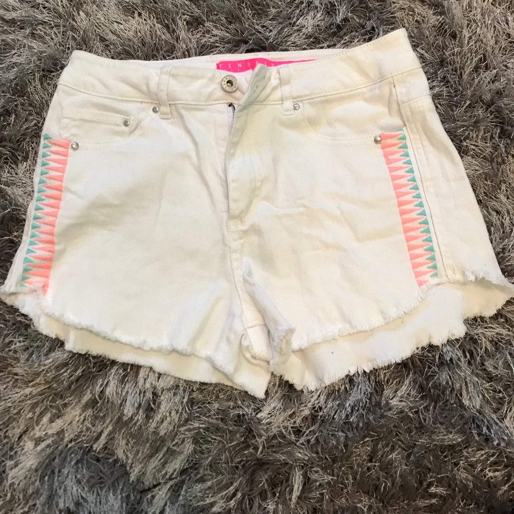 White Jean Shorts