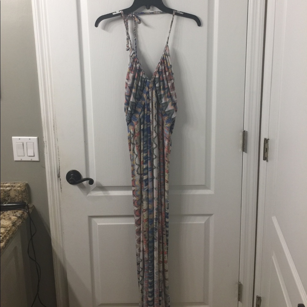 Boston Proper long maxi halter dress