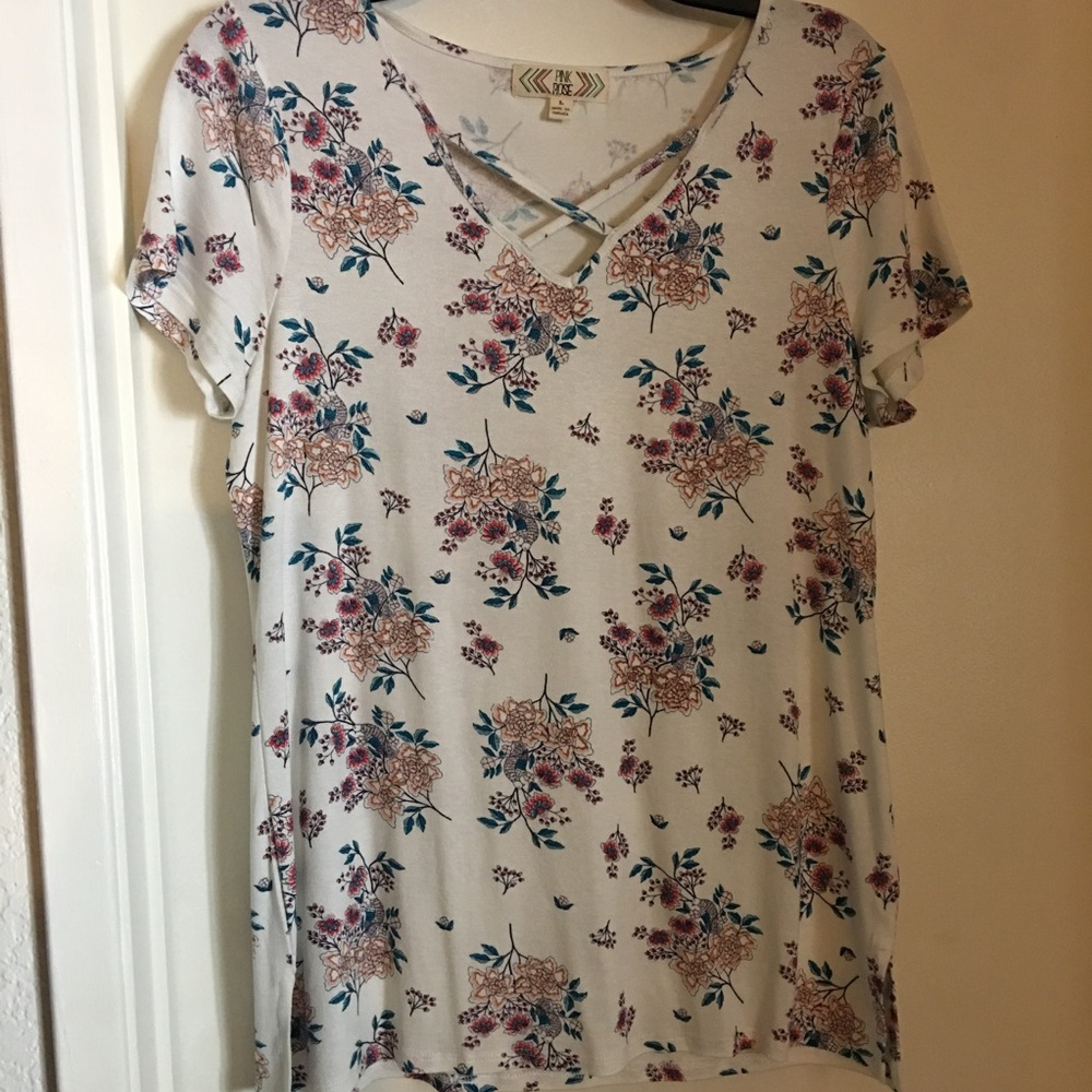 White floral shirt