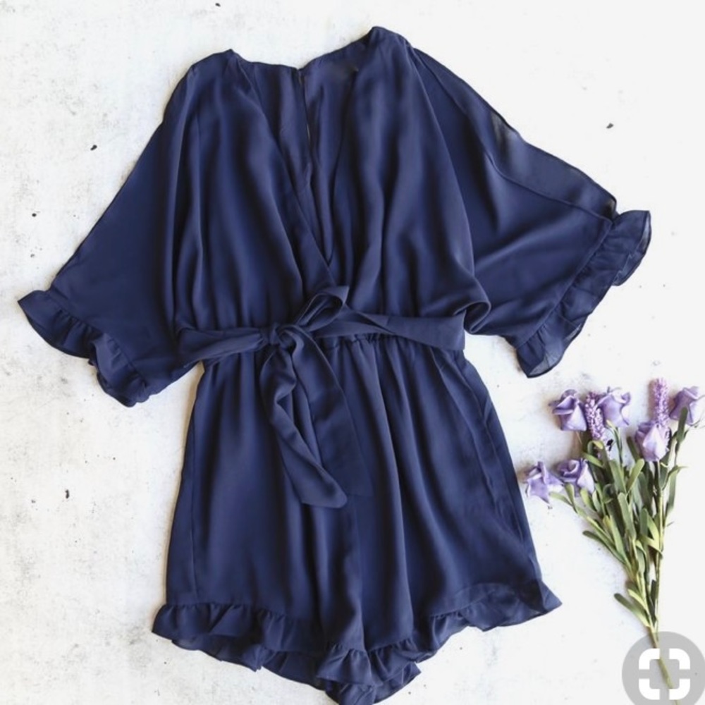Navy blue romper