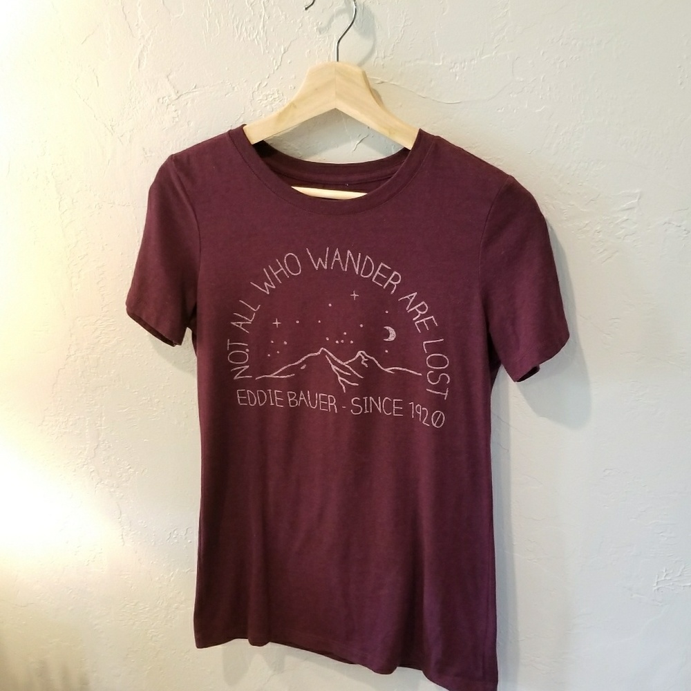 Eddie Bauer Wanderer's Graphic Tee in Burgundy