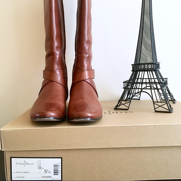 🎉HP🎉 Cole Haan "Russell" Boots Seqouia (Cognac) - Picture 4 of 8