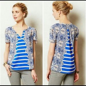 Anthropologie Maeve silk tee.