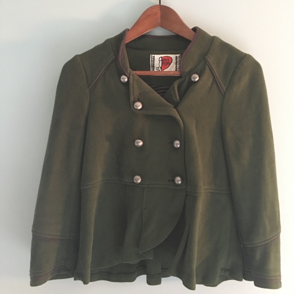 Free People ruffle hem jacket