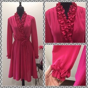 💓Vintage Pink long sleeve dress💓