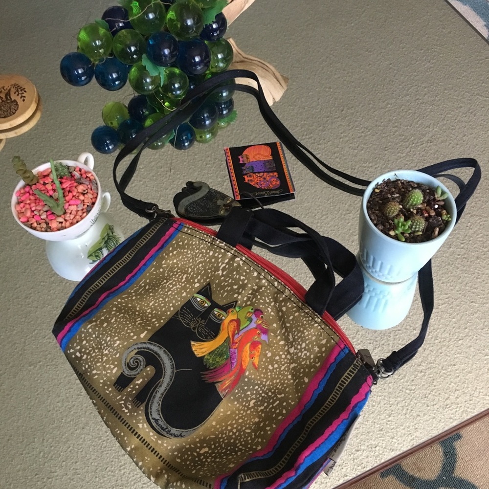 laurel burch bat  purse new with tags cross body