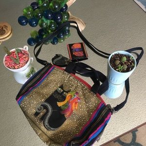 laurel burch bat purse new with tags cross body