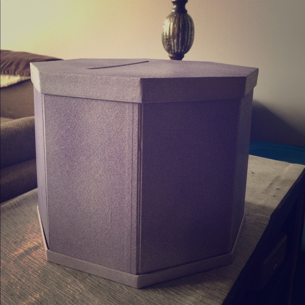 Purple glitter card/money box!